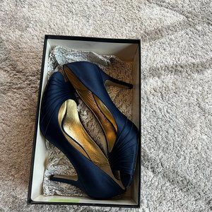Adrianna Papell navy blue evening shoes, size 9.5